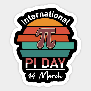 Happy Pi Day Mathematic Math Teacher Vintage Sticker